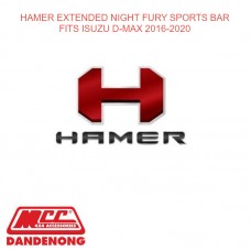 HAMER EXTENDED NIGHT FURY SPORTS BAR FITS ISUZU D-MAX 2016-2020